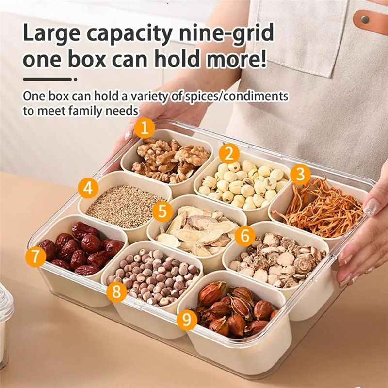 Food Snacks Box - Plateau de service divisé en 9