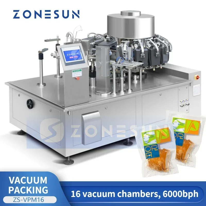 Jerky Beef Pack - ZONESUN automatique rotatif Machine d'emballage sous