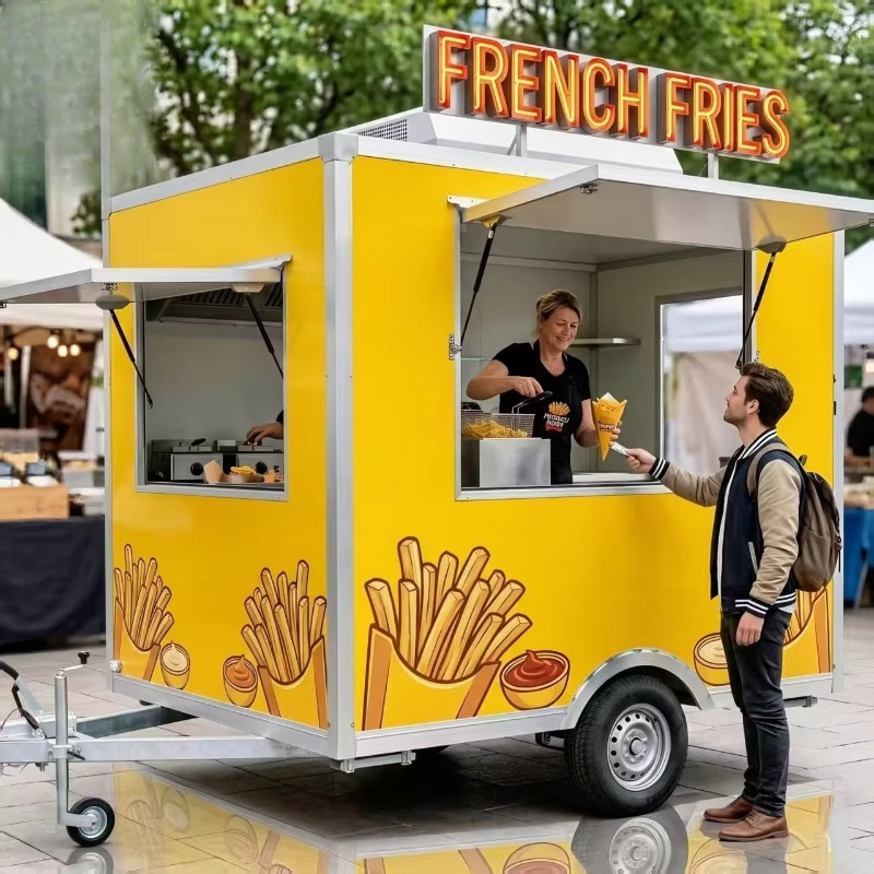 Food Snacks To Sell - Chariot de vente ambulant avec roues,