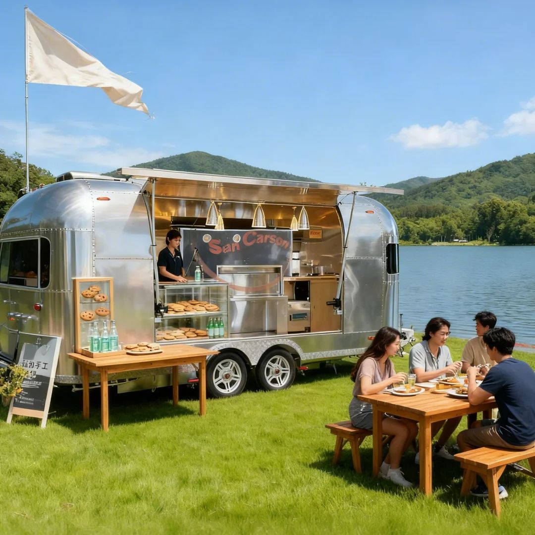 Food Snacks To Sell - Remorque alimentaire multifonctionnelle commerciale, chariot Mobile