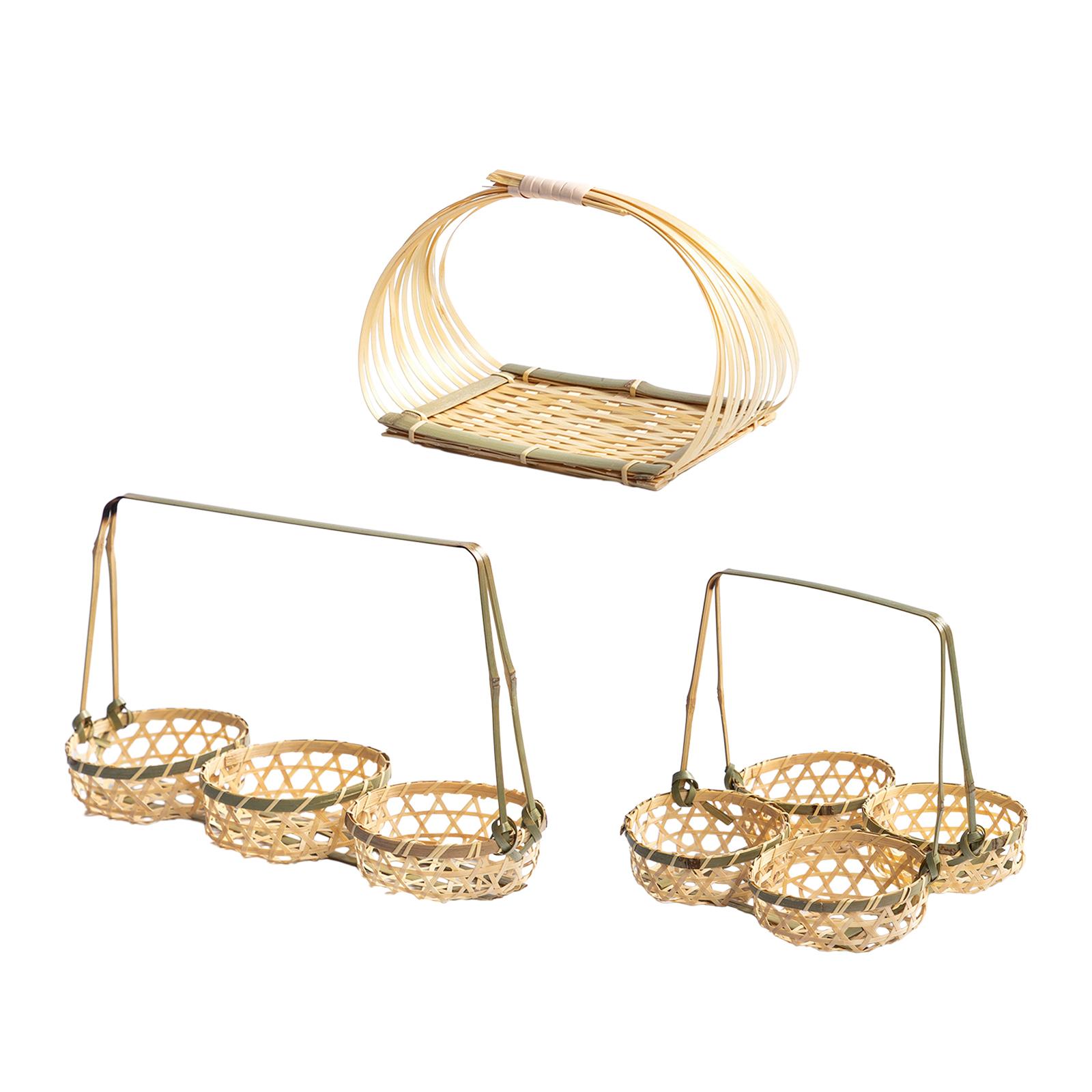 Snacks Food Gift Baskets - Panier à dessert en bambou tissé